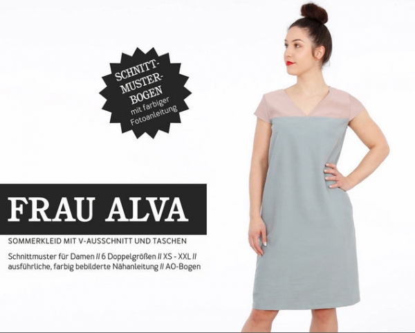 Studio Schnittreif - FRAU ALVA Sommerkleid mit V-Ausschnitt, PAPIERSCHNITT